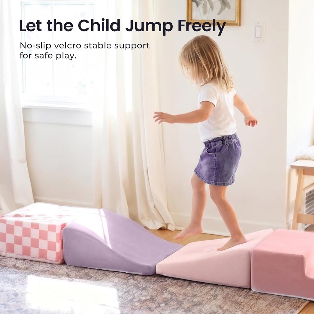 Tiny Land Bloques de escalada de espuma suave para niños pequeños, bloques