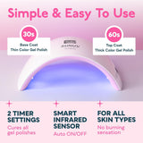 SUNUV Lámpara UV para uñas, secador para esmalte de gel con sensor,...