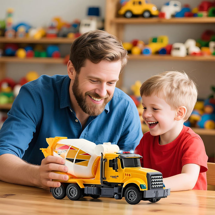 LerBao Camión Mezclador de Cemento Grande, Juguetes para niños de 3...
