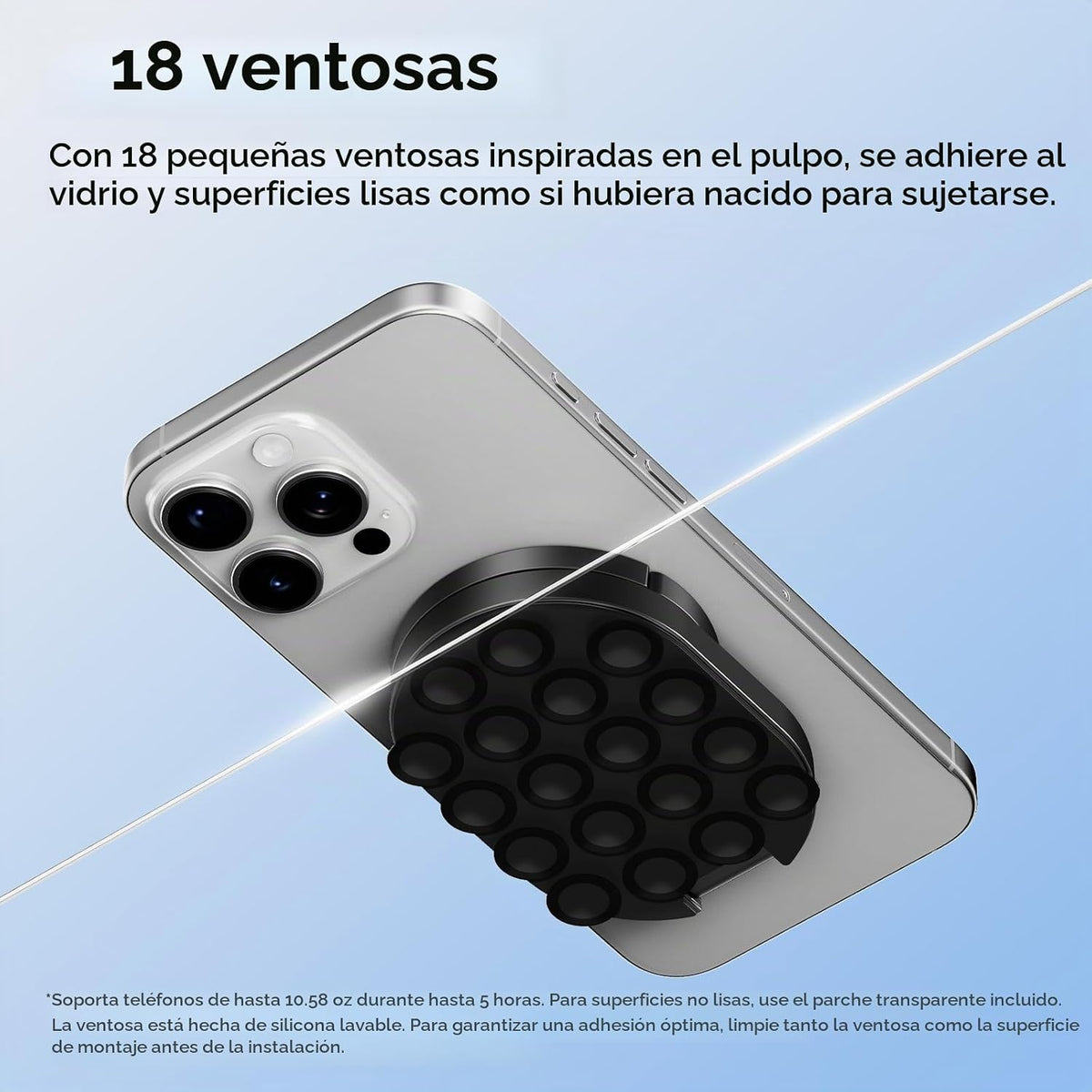 ULANZI MA39 - Soporte magnético de succión 3 en 1 para MagSafe, trípode giratorio de 360° con clip de mosquetón, compatible con iPhone 17-12, ideal para tablero de automóvil, gimnasio, cocina, oficina