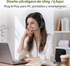 Acer Auriculares con micrófono para PC, micrófono con cancelación de ruido