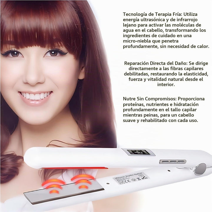 El hierro ultrasónico para el cuidado del cabello por infrarrojos r...