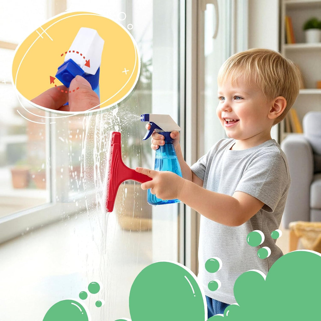 Meland Juego de limpieza para niños de 8 piezas con aspiradora de juguete y