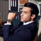 SAPPHERO Relojes cronógrafos para hombre, reloj analógico de acero inoxidable casual original para negocios, 50M, impermeable, luminoso, con esfera de fecha, regalo para hombre