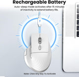 CITLLA Ratón Bluetooth inalámbrico, ergonómico recargable silencios...