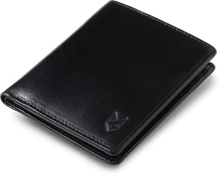 FOXHACKLE Cartera delgada de cuero plegable para hombre con bolsill...