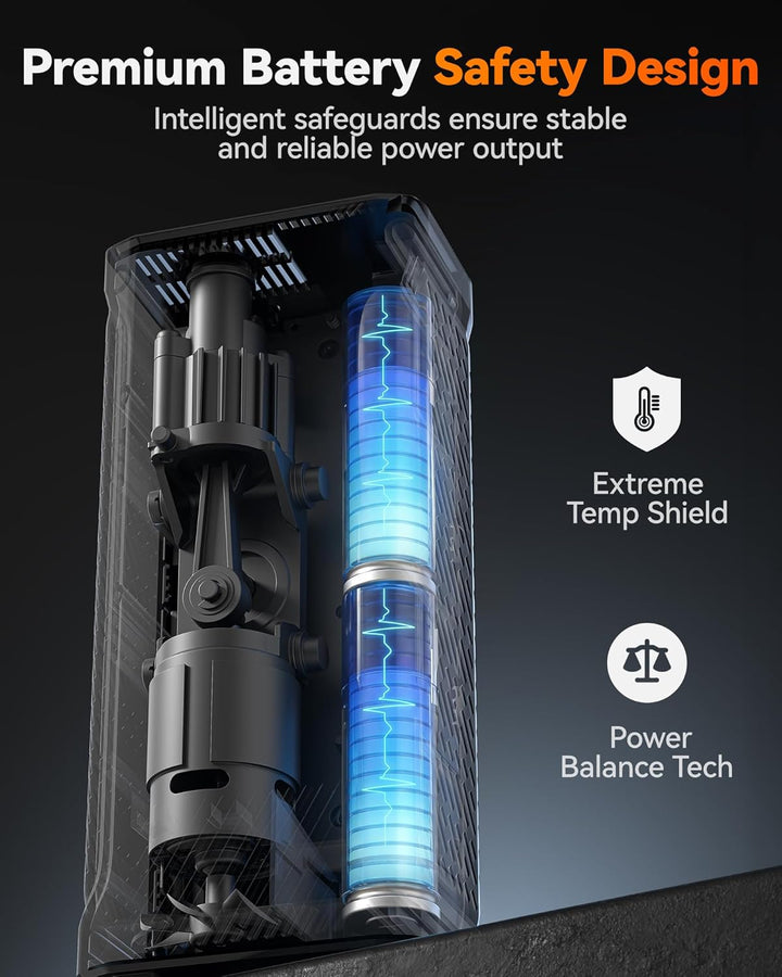 WOLFBOX Inflador de neumáticos, compresor de aire portátil, bomba d...