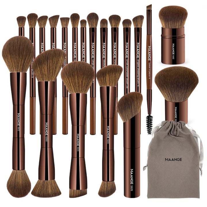 MAANGE 20 piezas Juego de brochas de maquillaje para base, brocha k...