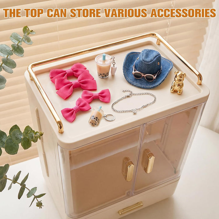 Armario plegable para muñecas con soporte compatible con Labubu, 10...