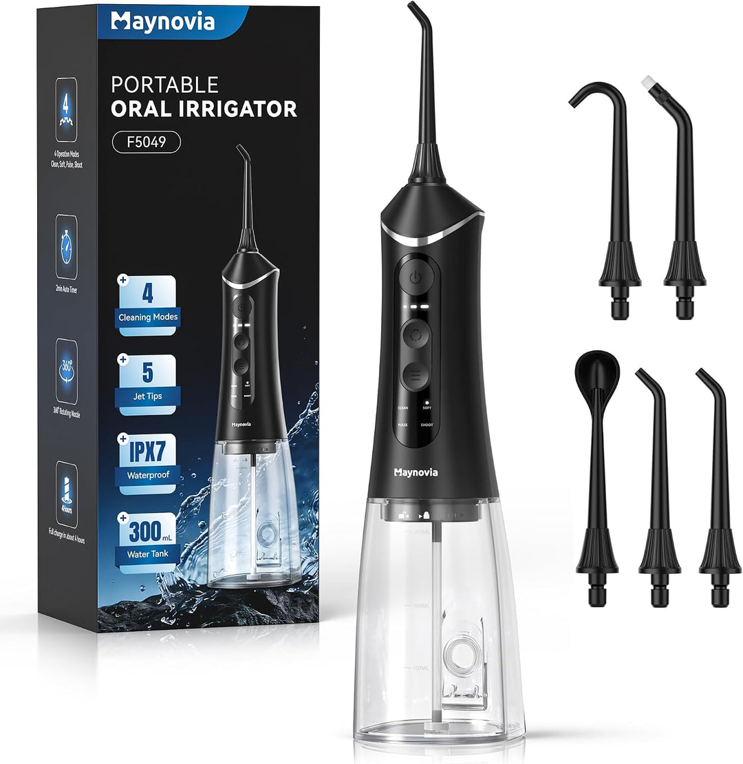 Maynovia Irrigador dental inalámbrico para dientes, irrigador oral...