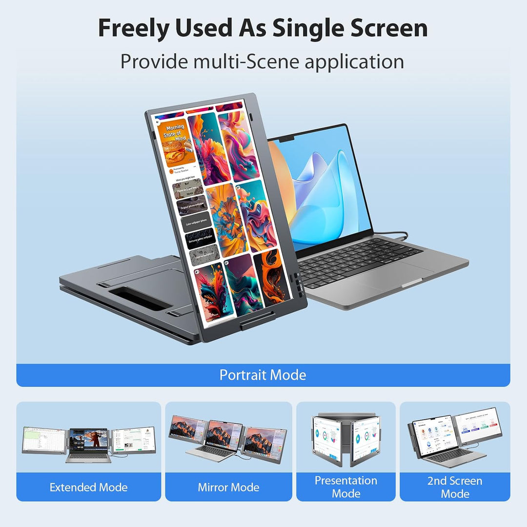 KYY - Extensor de pantalla para computadora portátil, monitor tripl...