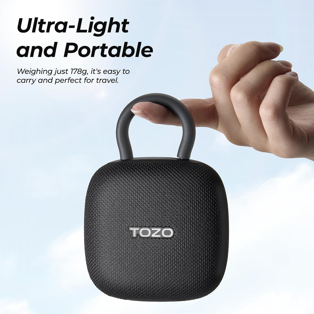 TOZO Altavoces Bluetooth portátiles PE1 32H tiempo de reproducción con