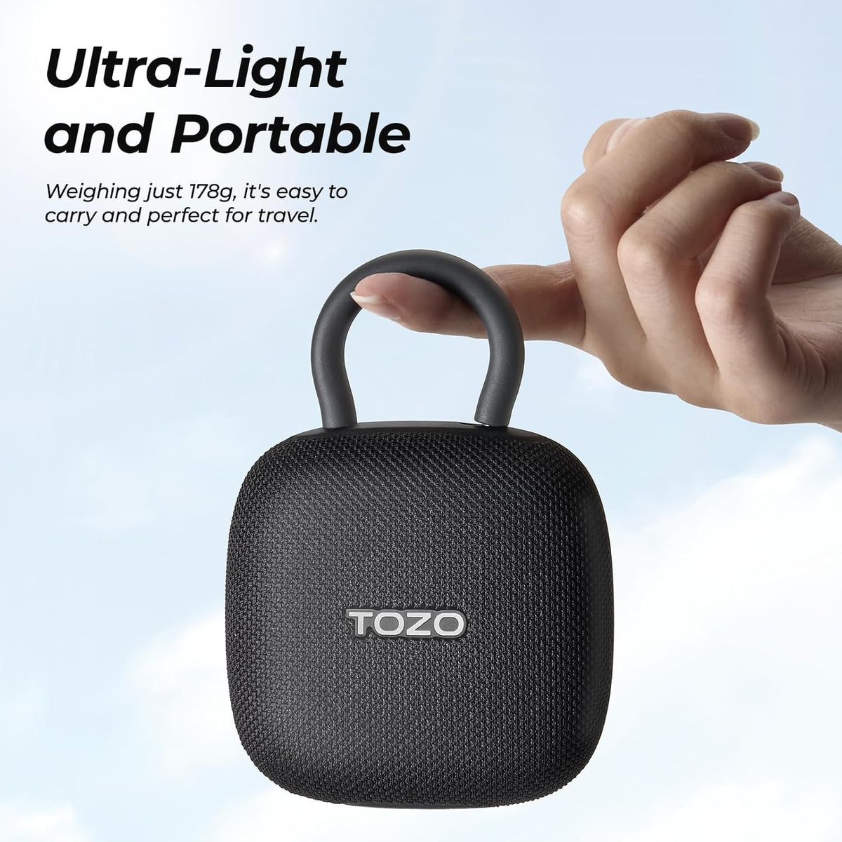 TOZO Altavoces Bluetooth portátiles PE1 32H tiempo de reproducción con