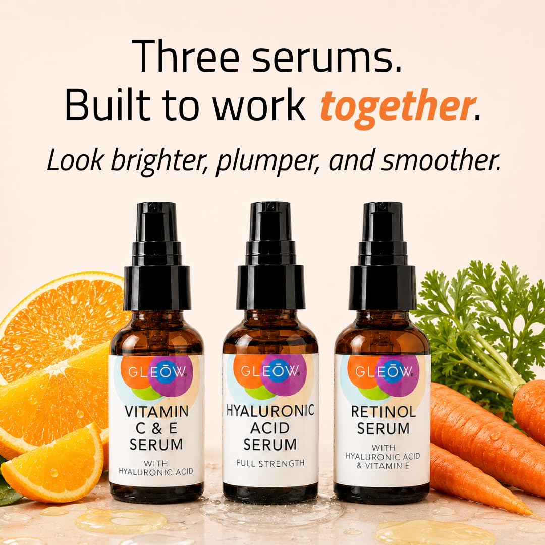 GLEOW Suero de Retinol para el Rostro, Vitamina C con Suero Facial...