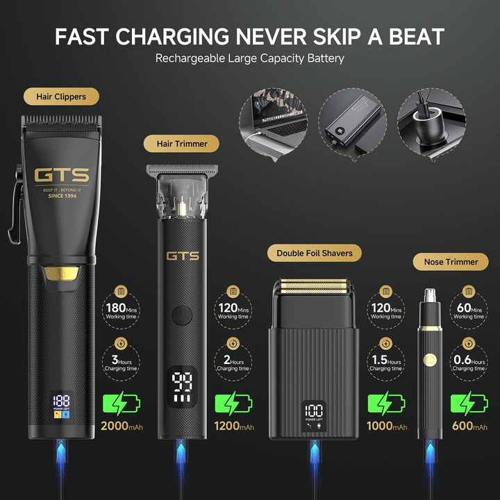 GTS Cortadoras de pelo para hombres profesionales, kits y sets de c...