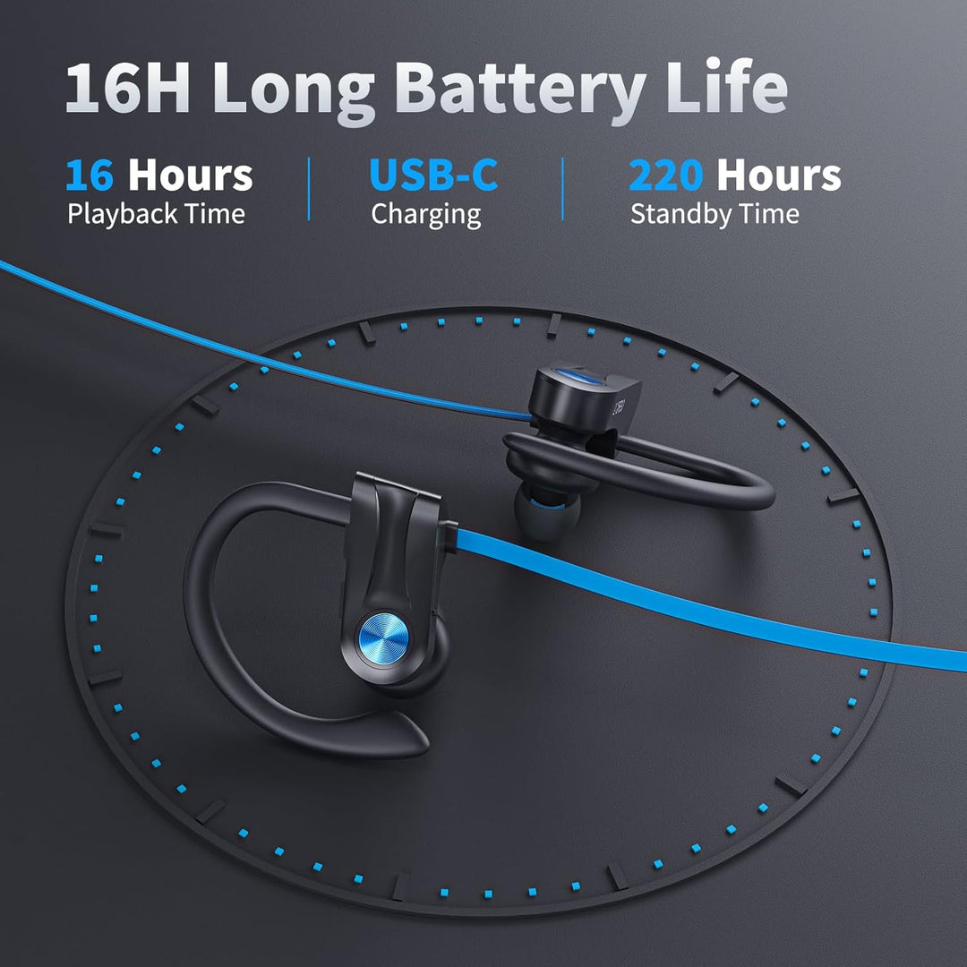 JOYWISE Auriculares inalámbricos Bluetooth 5.3 con 16 horas de repr...