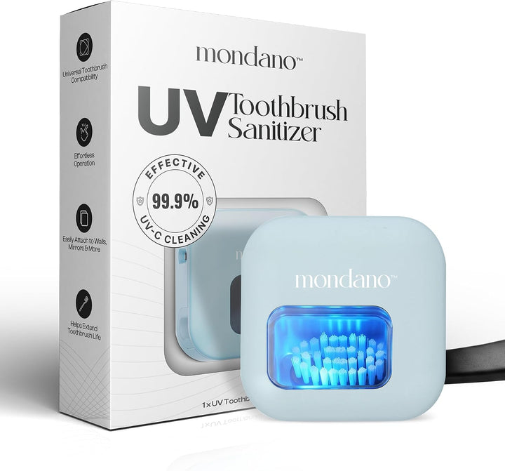 Mondano Esterilizador y Soporte para Cepillos de Dientes UV-C, Estu...