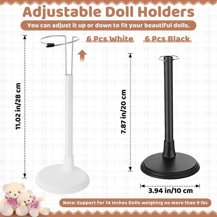 Yaocom 12 Soportes para Muñecas de 8 a 14 Pulgadas Ajustables, Sopo...