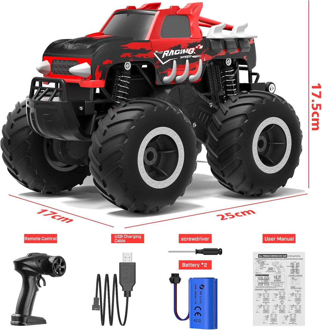 HOMETALL Auto de Control Remoto Anfibio Monster Truck Toys \u2013 C...