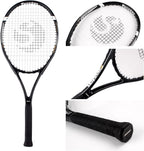 Raquetas de tenis Senston para adultos de 27 pulgadas - Juego de raquetas de tenis para 2 jugadores con 3 pelotas, 2 empuñaduras, 2 amortiguadores de vibración