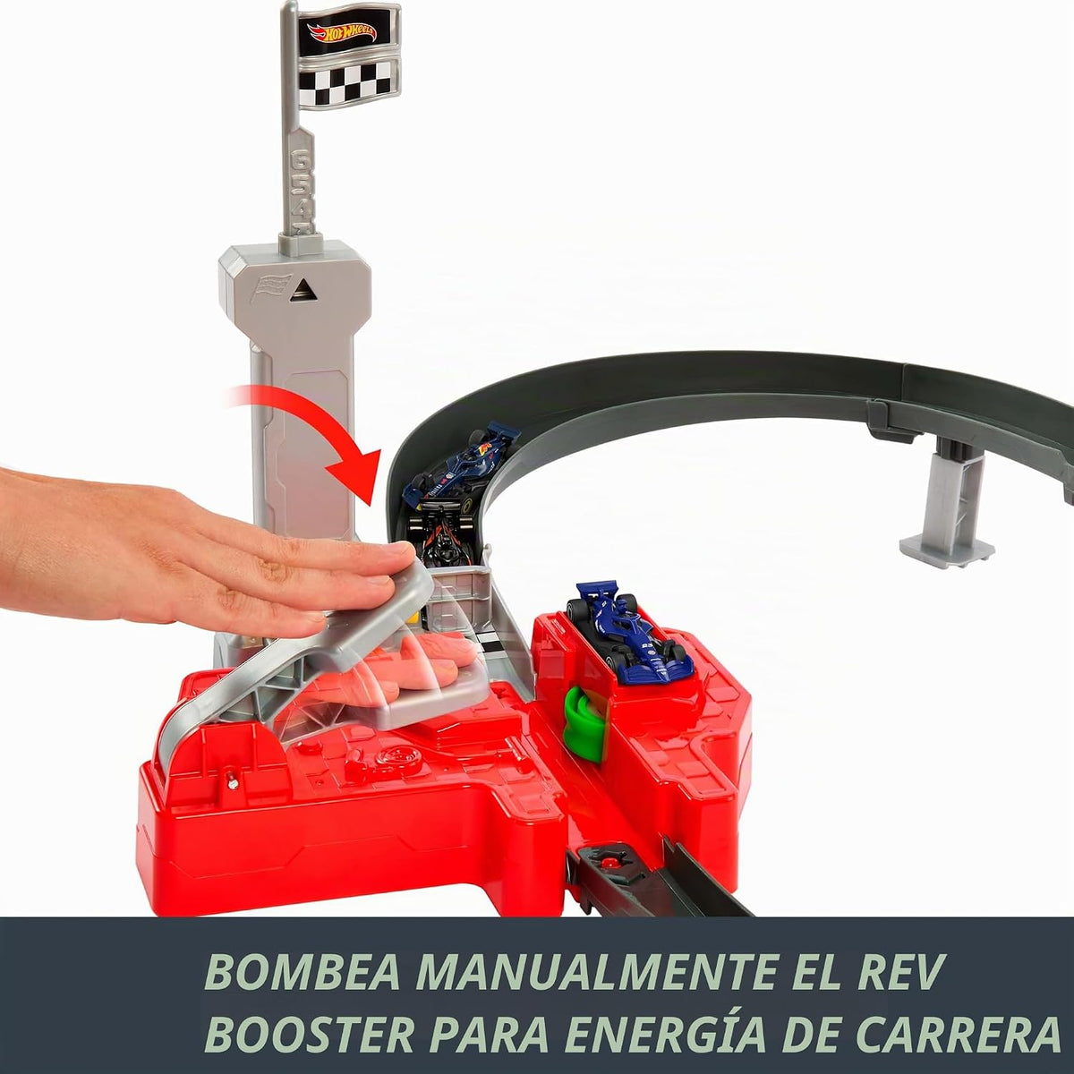 ​Hot Wheels Sprint Race Circuit Track Set con 3 autos de juguete