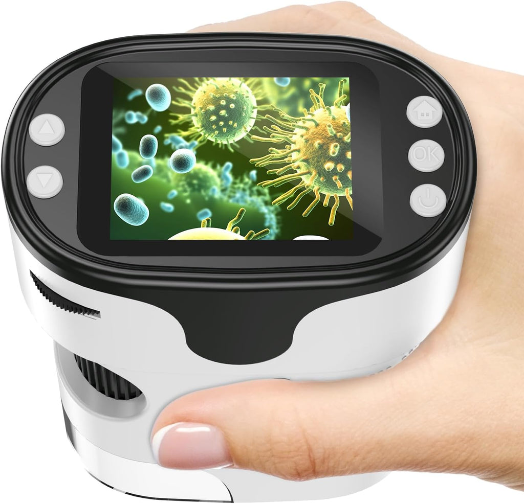 Microscopio digital infantil para ciencia: Kit STEM completo de juguete para edades 4-12