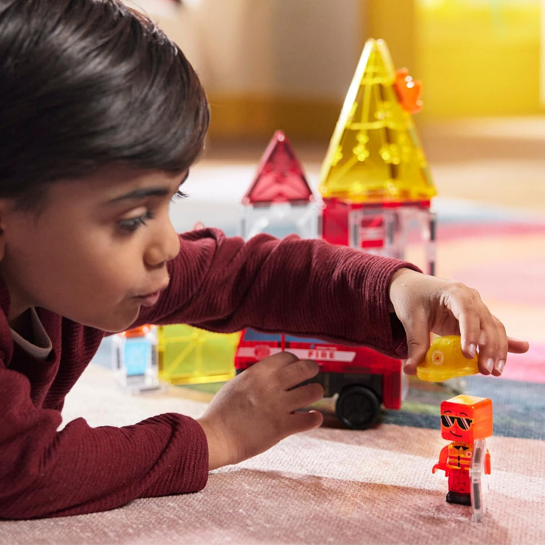 Magna-Tiles Fire Rescue - Juego de construcción magnética