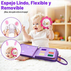 Juguetes Montessori de tablero ocupado, regalos de cumpleaños para niñas, juguete sensorial de viaje para autismo, libro de actividades educativas, aprendizaje preescolar, juguetes de habilidades motoras finas, morado