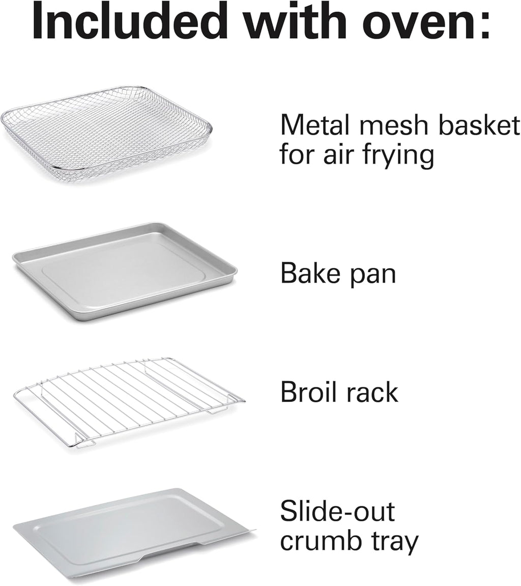 Hamilton Beach Combo de horno tostador y freidora de aire para encimera de