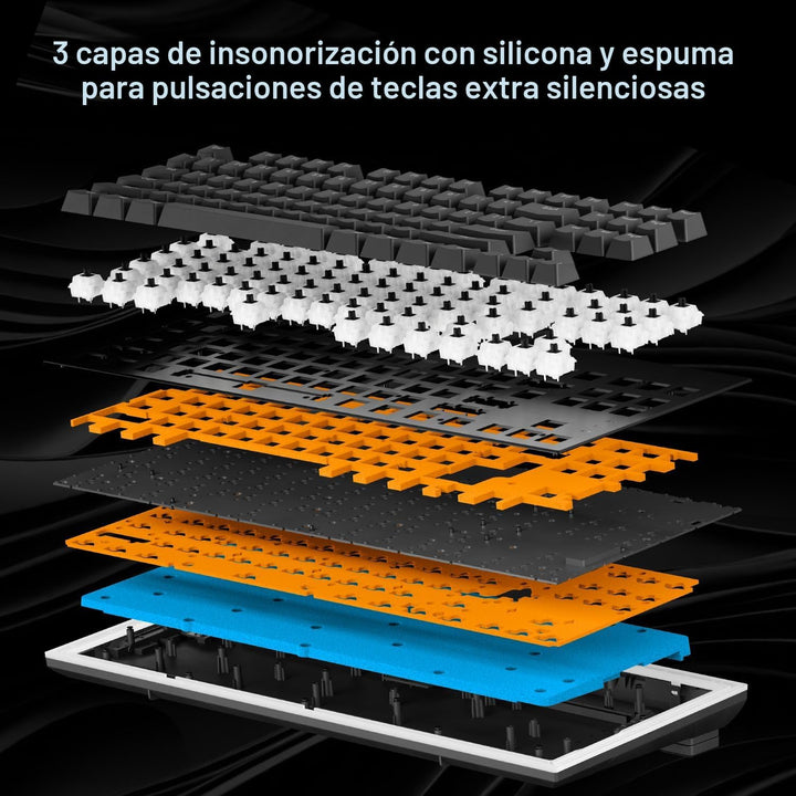 ¡tranquilizarse! Teclado mecanico Dark Mount | Táctil | Interruptor...