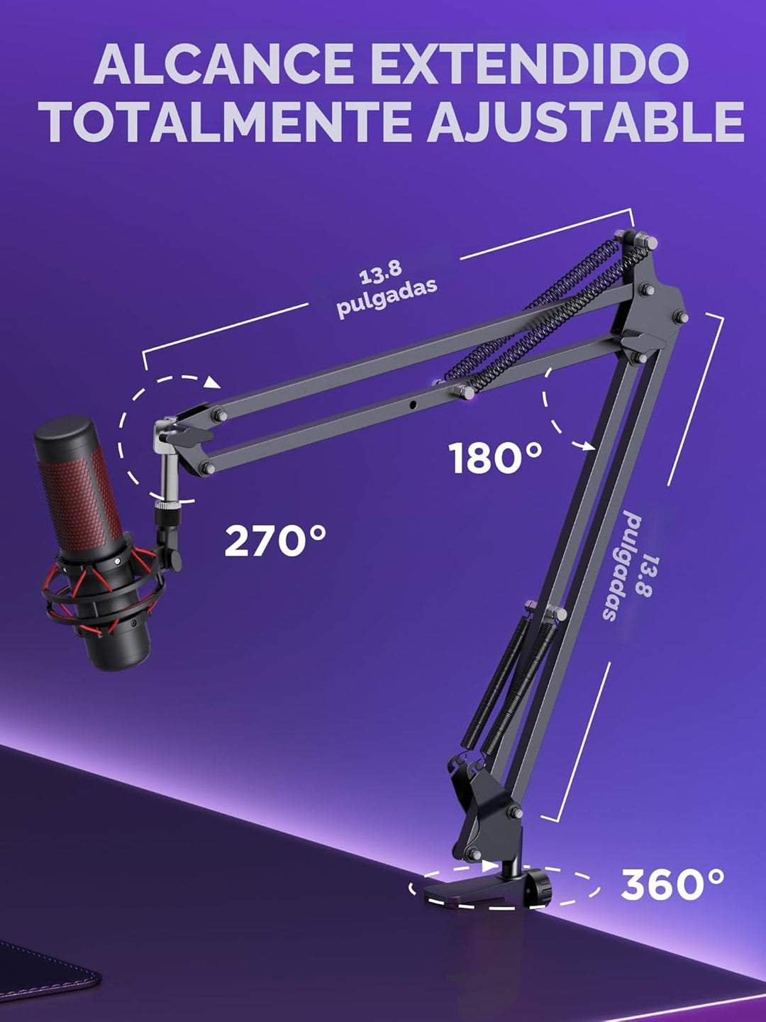 InnoGear Soporte de Micrófono con Brazo Articulado para Blue Yeti H...