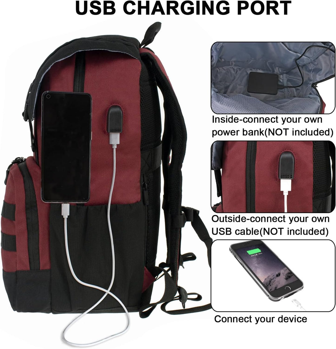 Mochila para computadora portátil WOLT con puerto de carga USB, par...