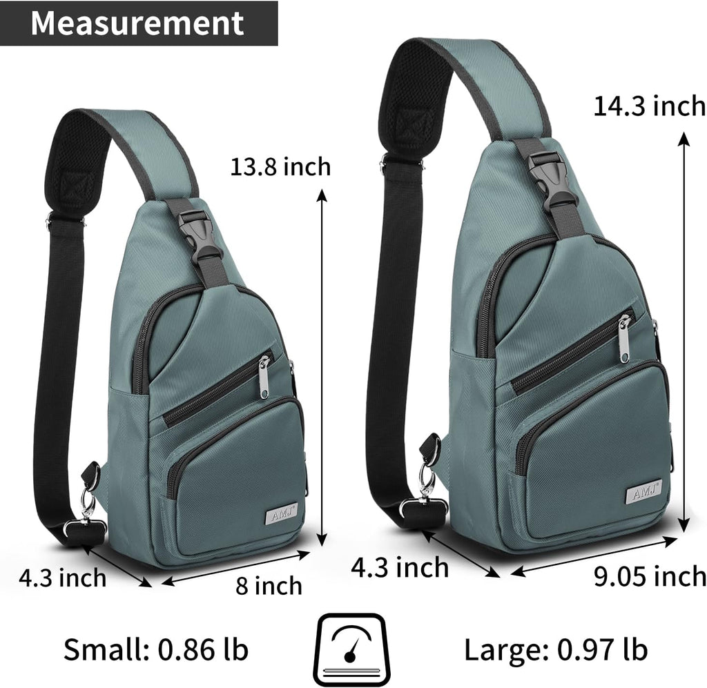 Bolso bandolera con puerto de carga USB, bolsa de hombro casual en el pecho con logotipo y tiradores de cremallera (verde)
