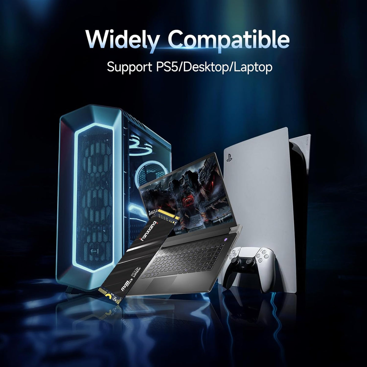 fanxiang 4TB SSD NVMe PCIe Gen4 M.2 SSD para PS5, hasta 5000 MB\/s,...
