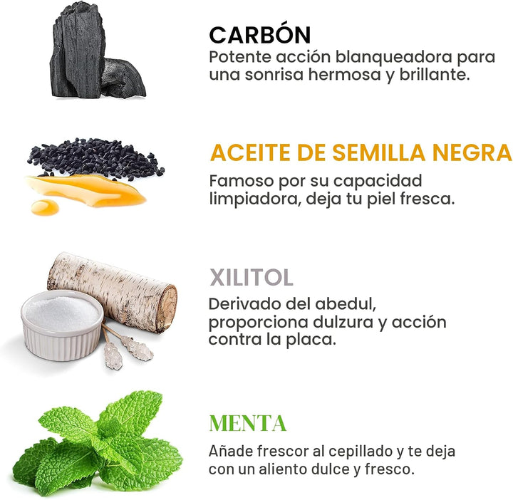 Himalaya Botanique Whitening Pasta de dientes antiplaca con carbón...