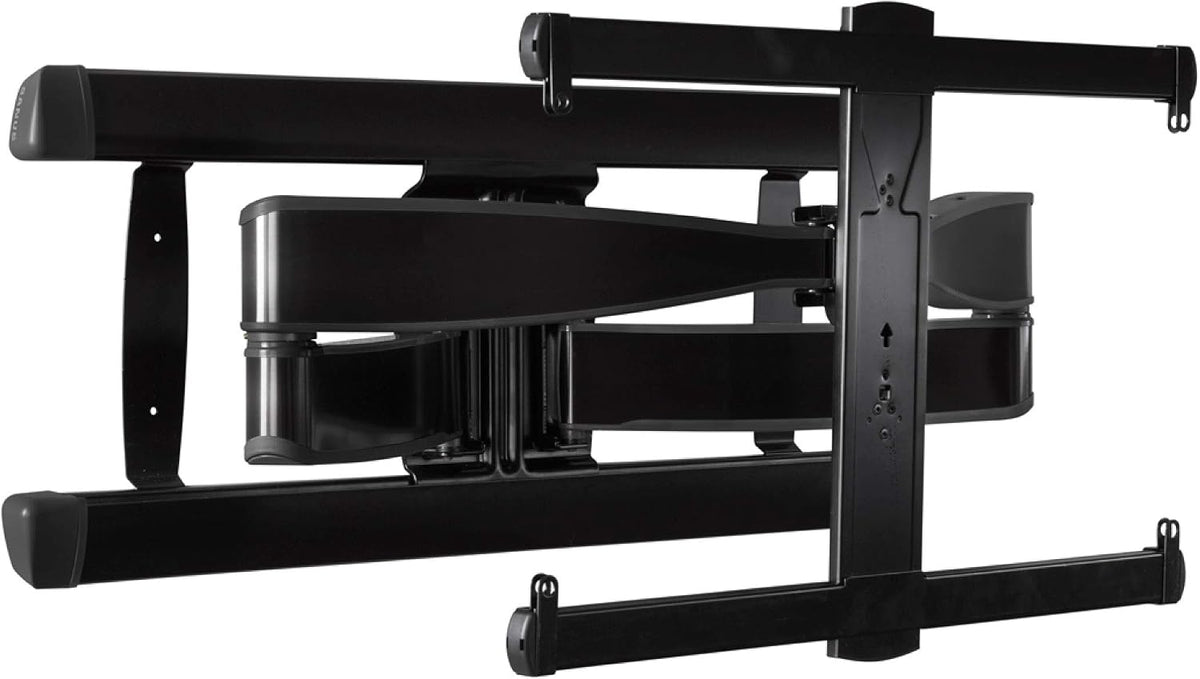 SANUS Soporte de pared para TV de movimiento completo para televisores de 42" a 90" de hasta 125 libras – Extiende, gira e inclina - Instalación DIY fácil en 3 pasos con herrajes incluidos - Acabado