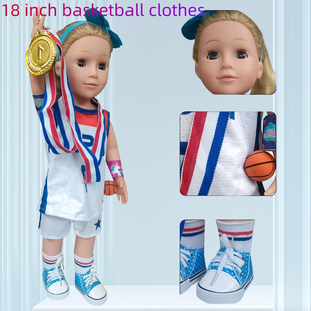 Wenzhuo Ropa y Accesorios para Muñeca Americana de 18 Pulgadas, Equ...