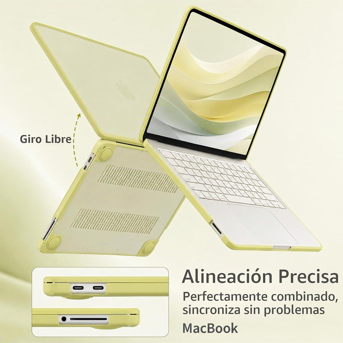 Yiodelu Juego de 3 fundas protectoras para MacBook Neo 2026 de 13 p...