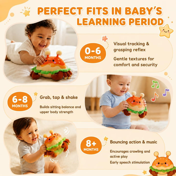 JoyCat Juguetes para bebés de 0 a 18 meses, juguete musical de cang...