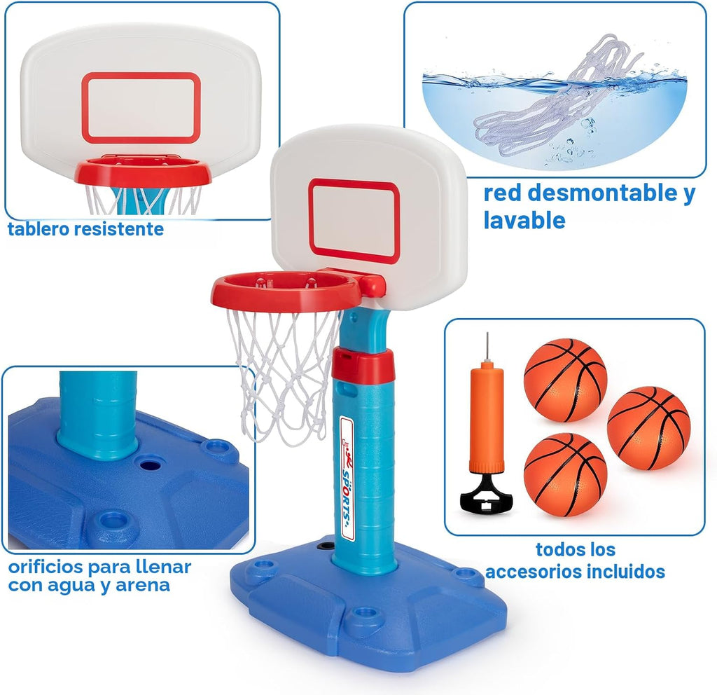 Aro de baloncesto para niños, juego de aro de baloncesto ajustable para