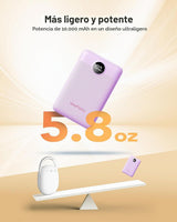 WeeFancy Cargador portátil pequeño de 10000 mAh, mini banco de ener...