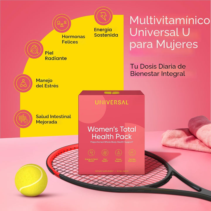 Paquetes de vitaminas diarias Total Health para mujeres, multivitam...