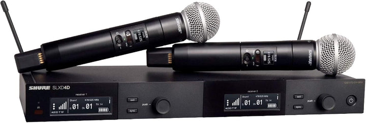Sistema de micrófono inalámbrico digital de doble canal Shure SLXD2...