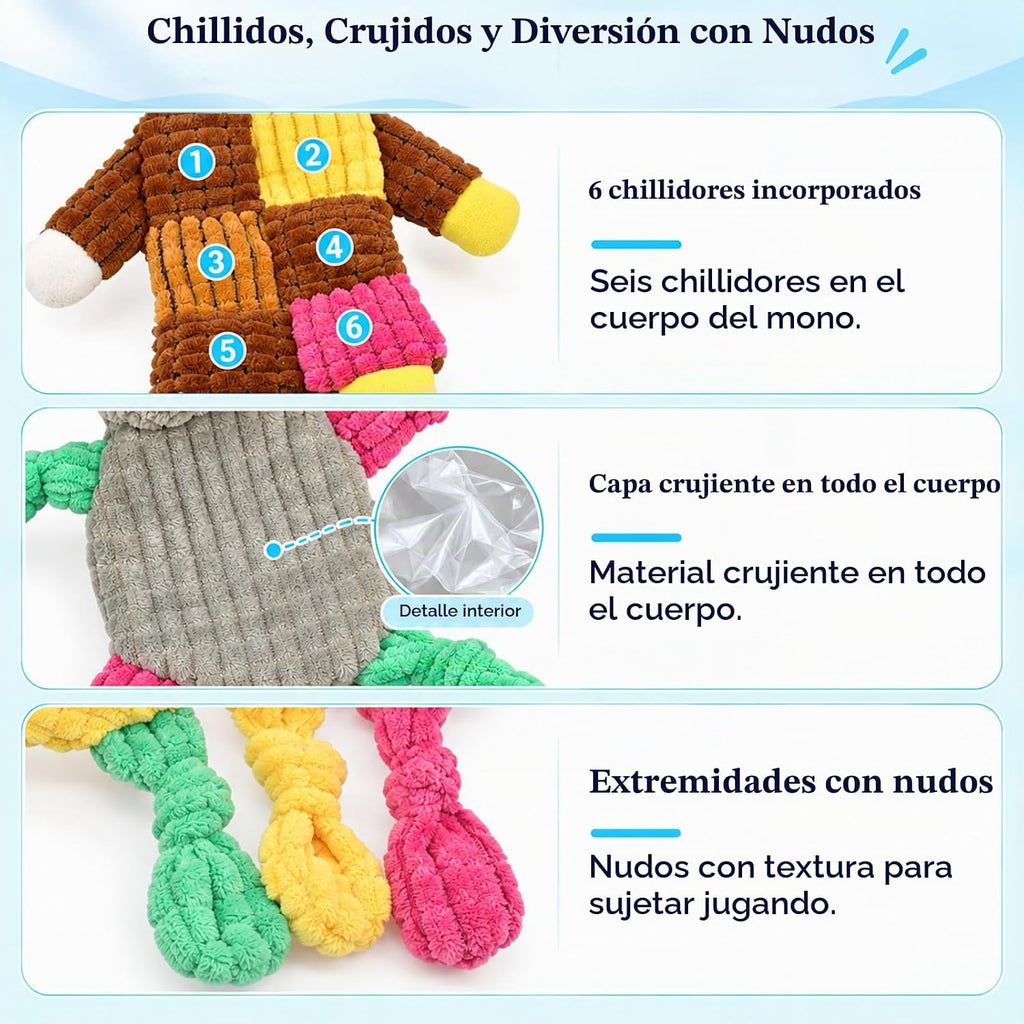 LECHONG 5 juguetes chirriantes para perros, juguetes grandes arrugados para perros grandes, medianos y pequeños, juguetes para cachorros para mantenerlos ocupados. Paquete de juguetes para perros de