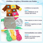 LECHONG 5 juguetes chirriantes para perros, juguetes grandes arrugados para perros grandes, medianos y pequeños, juguetes para cachorros para mantenerlos ocupados. Paquete de juguetes para perros de