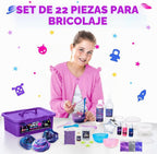 Original Stationery Mini kit de slime de galaxia para niñas y niños de 7 a 12 años, juego de slime que brilla en la oscuridad con purpurina, divertido juguete de manualidades espaciales para juegos creativos, regalo de cumpleaños para niños