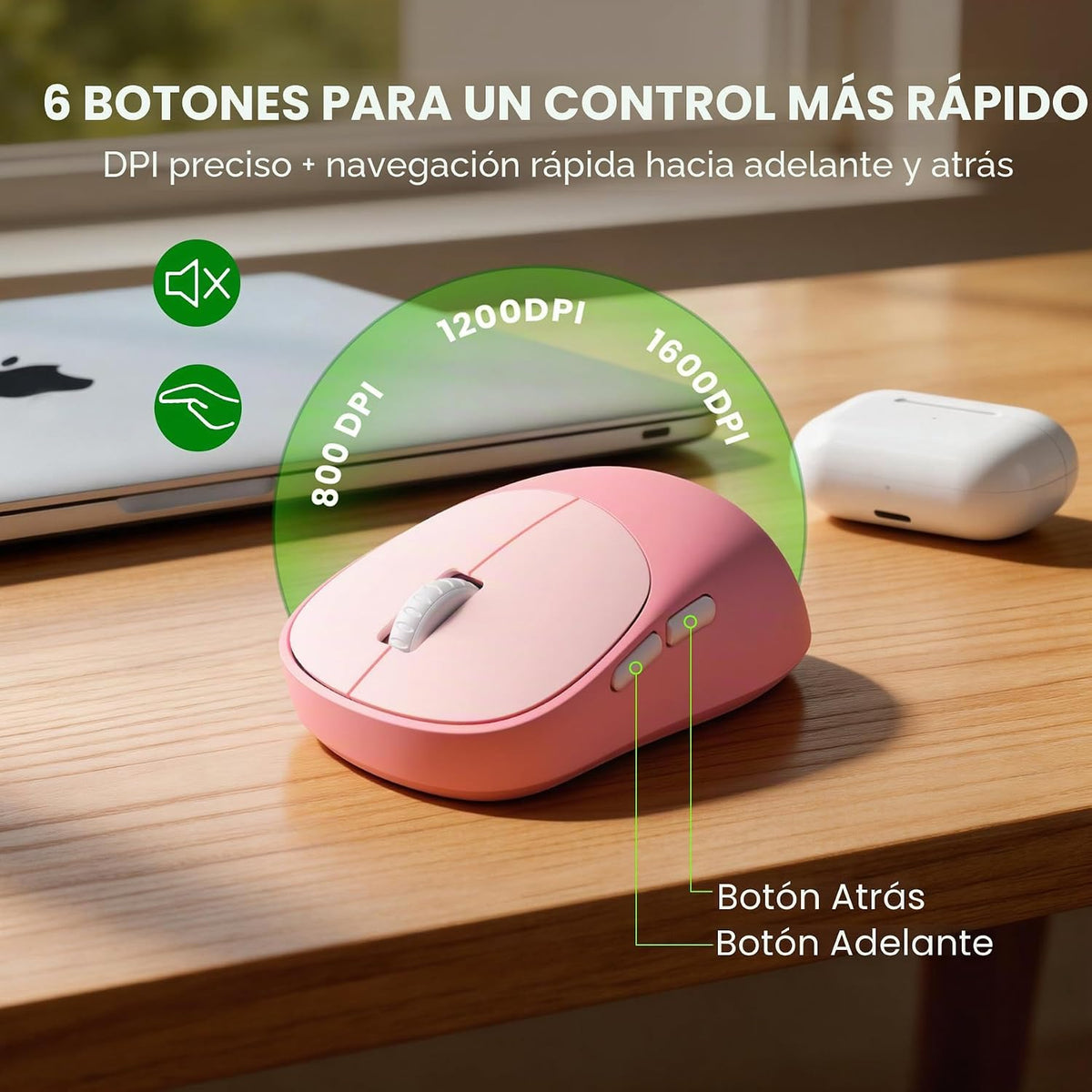 Combo de teclado y mouse inalámbricos, teclado de máquina de escrib...