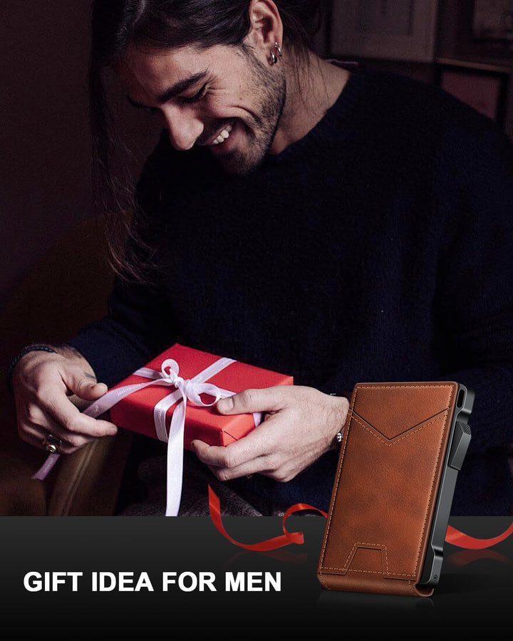 Cartera para hombre con RFID con 2 ventanas para identificación y c...