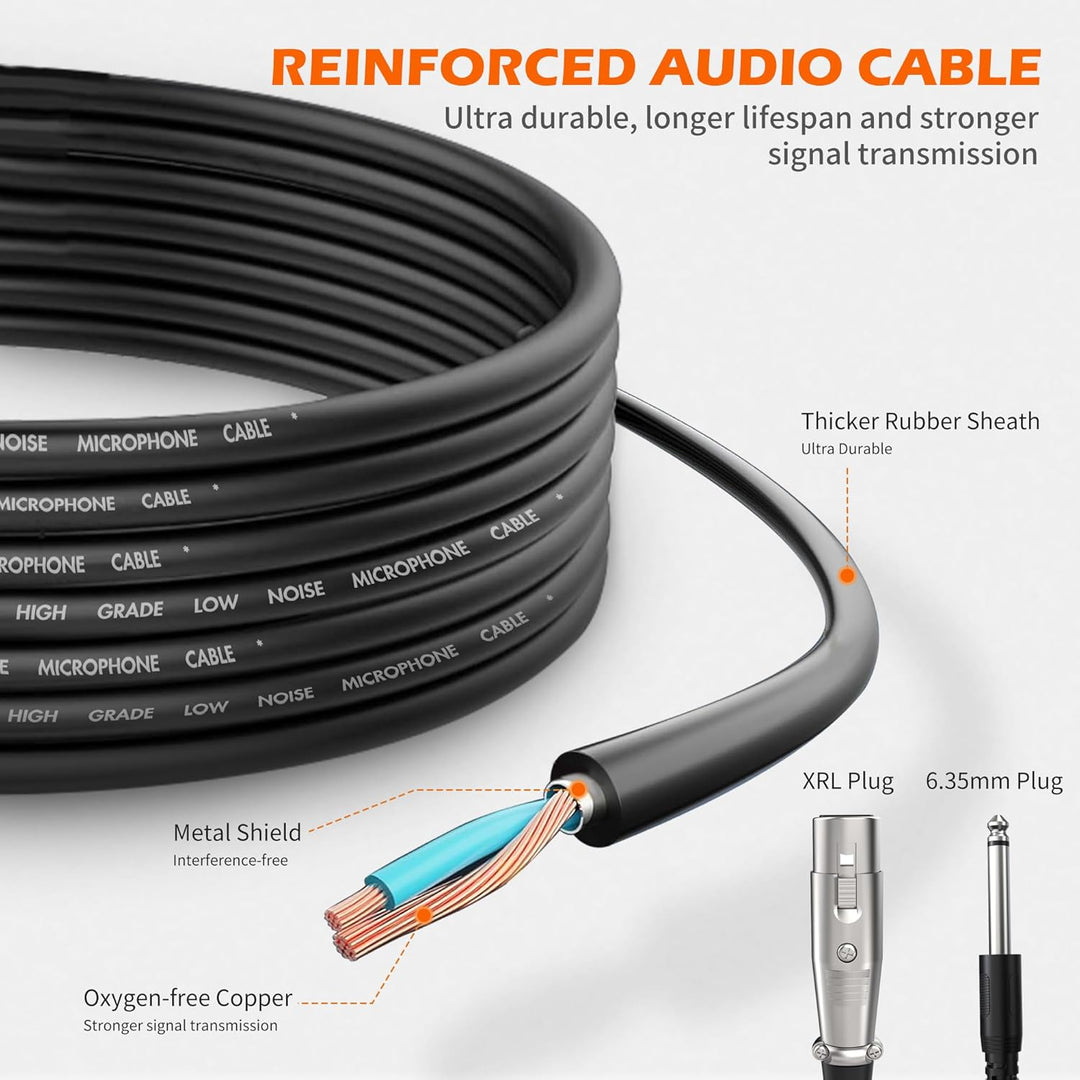 talomen Micrófono con cable para cantar, hembra de metal, interrupt...
