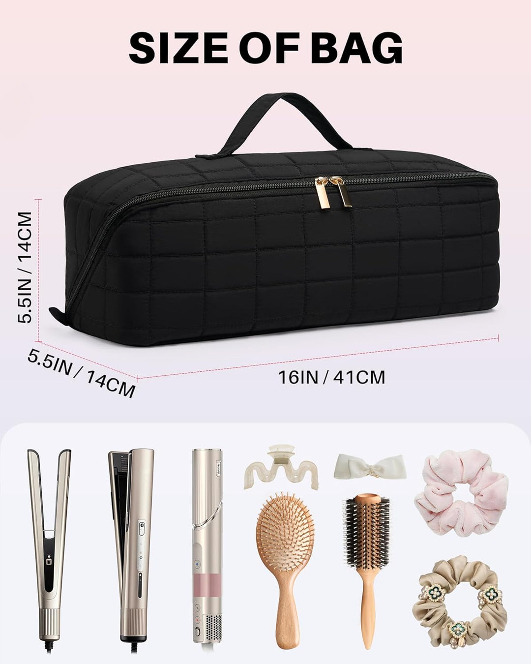 Noldena Hot Tools - Estuche de viaje con bolsa resistente al calor,...